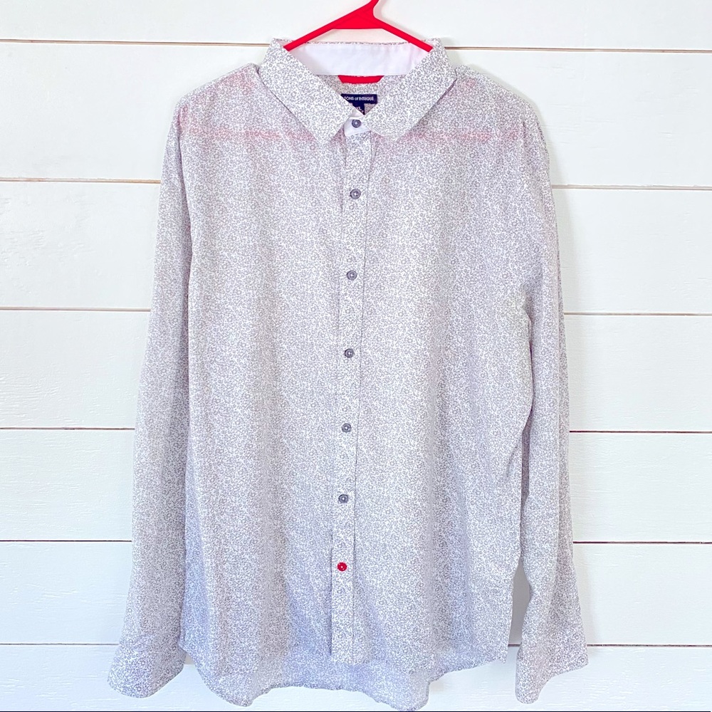 Sons of Intrigue Floral Button Down | Gray | XL